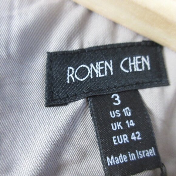 Ronen Chen Guam Dress 10 3 Gray Black Sleeveless Long Maxi Tencel Lagenlook 402 - Picture 3 of 12